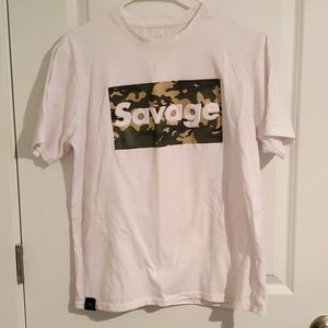 "SAVAGE" white T-shirt